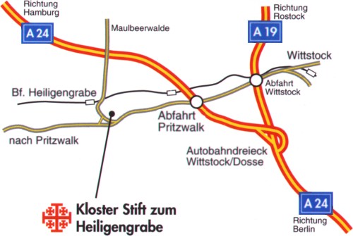 der Weg zum Stift nach Heiliegengrabe